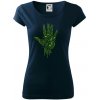 Tlačený spoj ruka - Dámske tričko Pure - XL ( Tmavomodrá (veľmi tmavá - skoro čierna) )