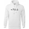 Kolky EKG - Mikina pánska Cape s kapucňou - 5XL ( Biela )