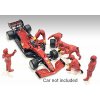 American diorama Americké diorámy Figúrky F1 Set 2 2022 - Dioráma Pit-stop Set 7 X Meccanici - Mechanics - With Decals 1:43 Red