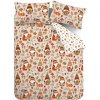 Oranžové/hnedé obliečky na dvojlôžko/predĺžené 230x220 cm Woodland Gonks – Catherine Lansfield