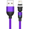 Magnetický nabíjací a dátový kábel Madvell Lighting pre iPhone 1 až 2 metre fialová Délka: 2 metre
