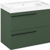 Luafen Ardo Skříňka s umyvadlem 80 cm, lesní zelená mat, madlo černá mat ARDO80ZMC 1 set
