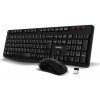 EVOLVEO K1050, bezhlučný set bezdr. klávesnice a K1050-BK-CZ