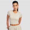 GymBeam Dámske tričko Cropped Aura Grey M