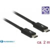 DeLock 84847 Thunderbolt 3 Kabel Thunderbolt 3 (Typ C) Stecker auf Stecker 5A 2m černá