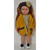 Realistická panenka Nina ve žlutém kabátku - dlouhé zrzavé vlasy od firmy Lamagik ze Španělska (španělská panenka - 42 cm)