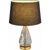 GLOBO 24147B KISA stolná lampa V540mm 1xE27 mosadzná, imitácia mramoru, čierna