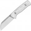 ! QSP Knife Baby Penguin 14C28N, 2 tone stonewash-satin, G10 + aluminum foil QS130BP-D1