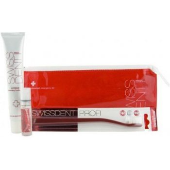 Swissdent Emergency Kit Red (Extreme whitening bělicí zubná pasta 50 ml + ústní spray Extreme 9 ml + zubná kartáček profi whitening soft )