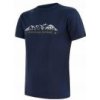 SENSOR MERINO ACTIVE PT MOUNTAINS pánské triko kr.rukáv deep blue L; Modrá triko