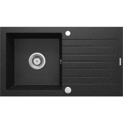 Deante Granitový dřez s okapem Zorba 760.0E Barva: černá, písková, bílá a šedá - Grafit