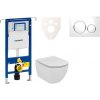 Cenovo zvýhodnený závesný WC set Geberit do ľahkých stien / predstenová montáž + WC Ideal Standard Tesi 111.355.00.5NF4