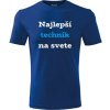 Modré tričko najlepší technik na svete - darček pre technika XXXL