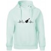 EKG akustická gitara - Oversized mikina dámská Moon - kratšia + širšia - 2XL ( Frost )