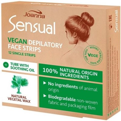 JOANNA Sensual Vegan Depilatory Face Strips depilačné pásiky na tvár 12 ks