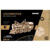 Robotime 3D drevené mechanické puzzle Parní lokomotiva 350 ks