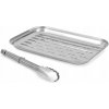 Grilovacia tácka nerezová oceľ Toya obdĺžniková 34,5 x 24,5 cm