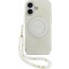 Guess IML Flowers Allover Strap MagSafe Zadný Kryt pre iPhone 17 White
