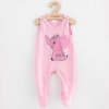 Dojčenské bavlnené dupačky New Baby Happy Elephant pink 80 (9-12m)