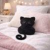 SLEEPWELL Plyšová hračka, vankúš MAČKA 30cm čierna Mikroplyš UNI