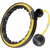 Masážní hula hoop HMS HHM21 se závažím, magnety a počítadlem černá/žlutá