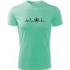 Ekg futbal loptu - Pánske tričko Fantasy športové - 2XL ( Mätová )