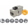 MULTIPACK 24 ks - samořezný keystone Solarix CAT6A STP SXKJ-10G-STP-BK-SA Component Level a 4PPoE