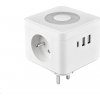 Viking síťový adaptér Y23L, 2x 230 V, 1x USB-A, 2x USB-C, dotykové světlo, bílá VY23LW