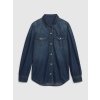 GAP Detská džínsová košeľa Tmavomodrá XL