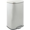 Spirella pedálový odpadkový kôš Akira, matný biely, oceľ, soft-close, 50 l