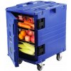 Termos Obiadowy 90L 625x447x755MM Z Kółkami Niebieski Ładowany Od Przodu