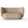 ferm LIVING Pohovka Rico Boucle 2-miestna – piesková