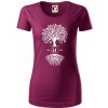 Narodeninový strom 50 - Dámske tričko z organickej bavlny Origin (GOTS) - XS ( Fuchsiová )