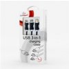 Gembird CC-USB2-AM31-1M USB charging combo 3-in-1, 1m, černý