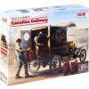 ICM Gasoline Delivery, Model T 1912 Delivery Car with American Gasoline Loaders 1/24