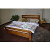 Posteľ z masívu borovice Amor 90x200 cm dub + rošt ZADARMO