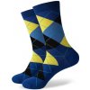 Modro-žlté ponožky - kárované