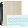 AppleKing puzdro s podsvietenou klávesnicou a priestorom na Apple Pencil pre iPad 10,2
