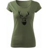 T-ričko Deer dámske tričko Farba trička: Khaki, Veľkosť: S