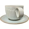 Exner GmbH Keramická šálka s podšálkou Grau 190 ml