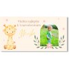Personal Narodeninový banner s fotkou - Žirafa Rozmer banner: 130 x 65 cm