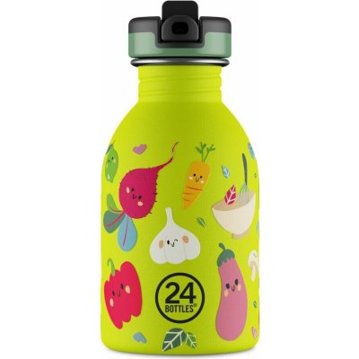 24Bottles 002097 Fľaša na vodu Urban Bottle Kids Veggie Friends 250 ml
