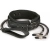Leather Collar With Nipple Chains