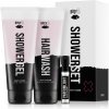 BusyB Becky Blossom šampón na vlasy 230 ml + sprchový gél 230 ml + krém na ruky 8 ml sada