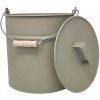 Livlig Kovové vedro s vekom 12L - moss grey