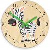 ModernClock Detské nástenné hodiny Ami Zebra 30 cm viacfarebné