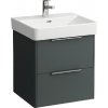 Laufen Base - Umývadlová skrinka, 52x52x44 cm, 2 zásuvky, sivá H4021721102661