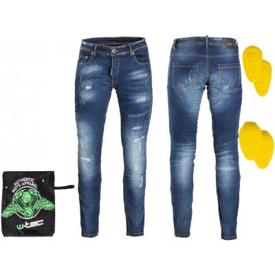 Pánske moto jeansy W-TEC Feeldy Farba modrá, Veľkosť XXL
