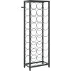 vidaXL Stojan na víno na 27 fliaš čierny 34x18x100 cm kované železo