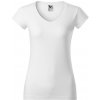MALFINI Dámske tričko FIT s výstrihom do V - biele S